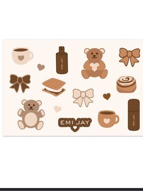 Emi Jay TOASTED SUGAR STICKER SET